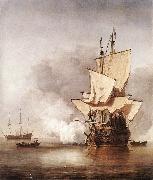 VELDE, Willem van de, the Younger The Cannon Shot we Norge oil painting reproduction
